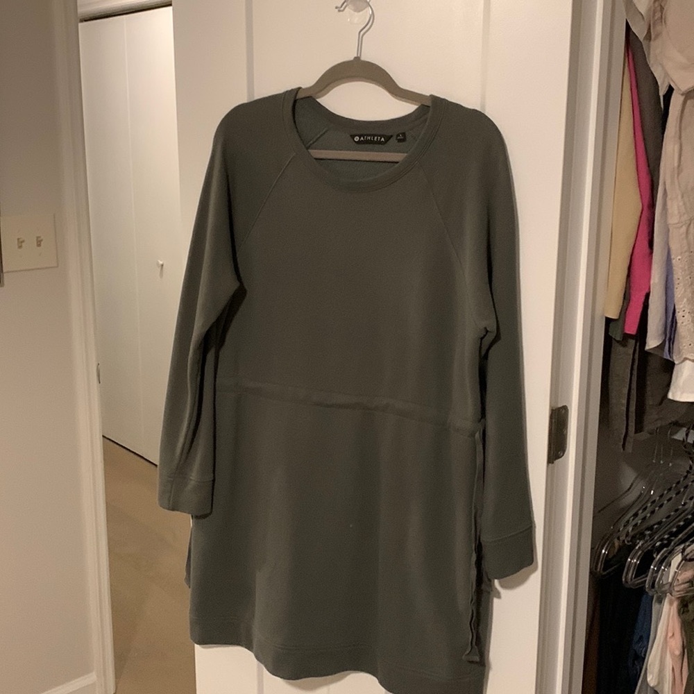 Athleta army green size L tunic dress